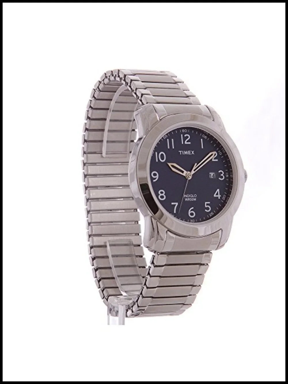 Timex Highland Street Men's Stainless Steel Expansion Band Watch Indiglo